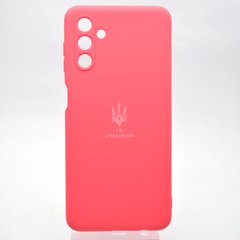 Чохол з патріотичним принтом Silicone Case Print Тризуб для Samsung A135/A047/A326 Galaxy A13/A04s/A32 5G Party Pink/Яскраво-рожевий