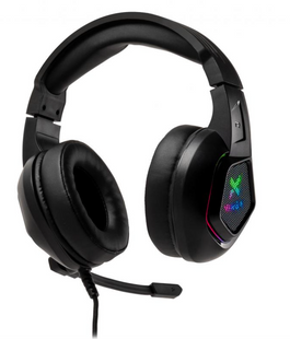 Наушники ведущие игровые Vinga HSCU-160 Gaming LED Black