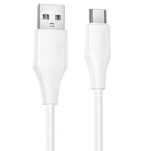 Кабель Hoco X124 Bien Silicone USB to Type-C 3A 1m White