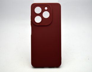 Чехол накладка Silicon Case Full Camera Infinix Smart 8/Smart 8 HD/Hot 40i/Smart 8 Plus Темно-красный