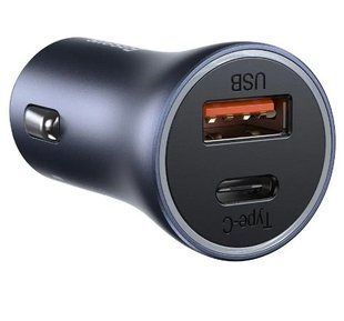 Автомобильное зарядное устройство Baseus Golden Contactor Pro Dual Quick Charger Car Charger U+U 40W  CCJD-A0G