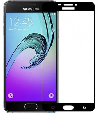 Захисне скло Silk Screen для Samsung A510 Galaxy A5 (2016) (0.33mm) Black тех. пакет