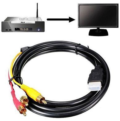 Кабель для передачи видео Epic HDMI to 3RCA 1.5m Black, Черный