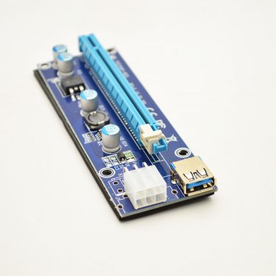 Рейзер (Riser) PCI Express ver.009S PCI-E 1X to 16X 6+2 Pin 12v з USB 3.0