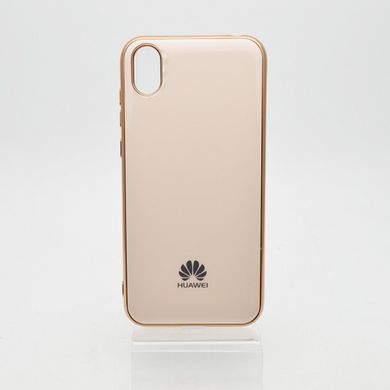 Чехол глянцевый с логотипом Glossy Silicon Case для Huawei Y5 2019 Gold