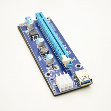 Рейзер (Riser) Card PCI Express ver.009S PCI-E 1X to 16X 6+2 Pin 12v с USB 3.0