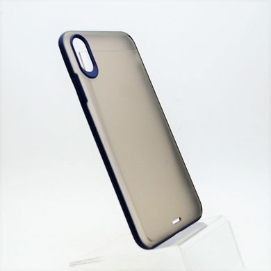 Чехол накладка Clear TPU+PC матовый для IPhone XS Max Blue