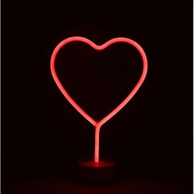 Нічний світильник (нічник) неоновий Neon lamp series Heart Red