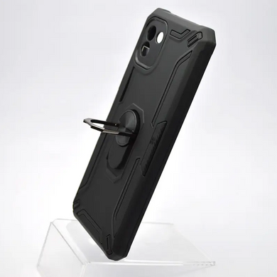 Чехол противоударный Armor Case Full Camera с кольцом Samsung A035 Galaxy A03 Черный