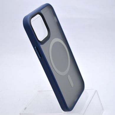 Чохол накладка Metal Buttons з MagSafe для iiPhone 12/iPhone 12 Pro Blue/Синій