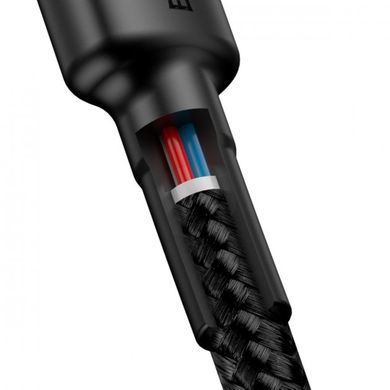 Кабель Baseus Cafule Flash Type-C to Type-c 60W 1m Gray-Black CATKLF-GG1, Чорний