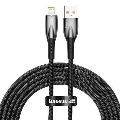 Кабель Baseus Glimmer Series USB to Lightning 2.4A 1M Black CADH000201