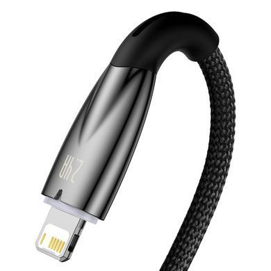 Кабель Baseus Glimmer Series USB to Lightning 2.4A 1M Black CADH000201