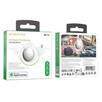Розумний GPS трекер AirTag для iPhone з функцією пошуку речей Borofone BC100 White
