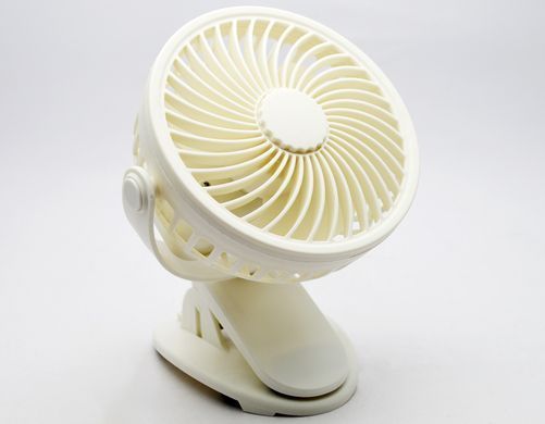 Портативний настільний вентилятор з прищепкою Clip Light Fan Model 138 2000 mAh White (Білий)