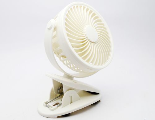 Портативний настільний вентилятор з прищепкою Clip Light Fan Model 138 2000 mAh White (Білий)