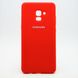 Матовый чехол New Silicon Cover для Samsung A730 Galaxy A8 Plus (2018) Red Copy