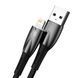 Кабель Baseus Glimmer Series USB to Lightning 2.4A 1M Black CADH000201