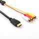 Кабель для передачи видео Epic HDMI to 3RCA 1.5m Black, Черный