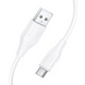 Кабель Hoco X124 Bien Silicone USB to Type-C 3A 1m White