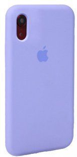 Чехол матовый с логотипом Silicon Case Full Cover для iPhone Xr Lavander