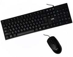 Комплект клавіатури та миші Veron X30 UA+EN Black