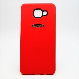 Чехол силикон TPU Leather Case Samsung A710 Galaxy A7 Red тех. пакет