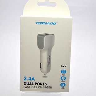 Автомобильная зарядка Tornado L22 2USB 2.4A White