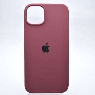 Чохол накладка Silicone Case Full Cover для iPhone 14 Plus (Max) Бордовий