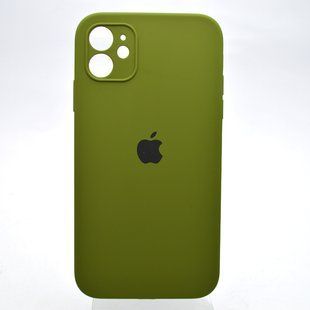 Чехол силиконовый с квадратными бортами Silicon case Full Square для iPhone 11 Dark Olive