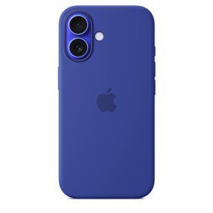 Чохол накладка Silicon Case with MagSafe Splash Screen для Apple iPhone 16 Ultramarine (Яскраво-синій)