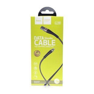 Кабель Hoco U39 Slender Lightning 2.4A 1.2m Золотой с черным