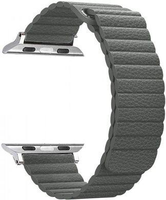 Ремешок для iWatch 42mm/44mm Leather Link Design Gray