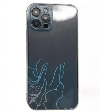 Чехол накладка Marble design TPU Case для iPhone 12 Sea Blue