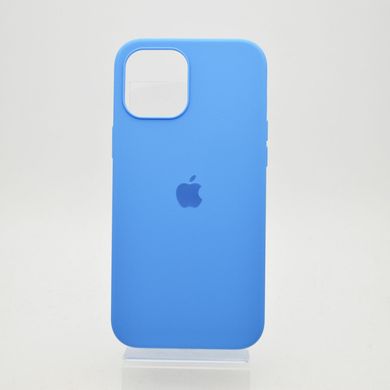 Чехол матовый с логотипом Silicon Case Full Cover для iPhone 12 Pro Max Royal Blue