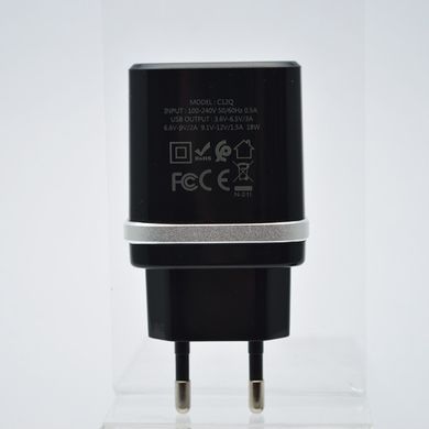 Зарядное устройство HOCO C12Q QC3.0 с кабелем Type-C Black