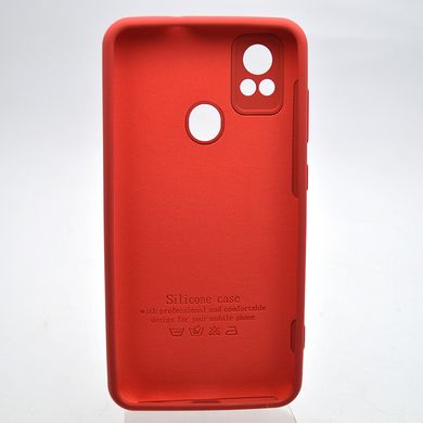 Чехол накладка Silicone Case Full Camera для ZTE Blade A31 Red/Красный