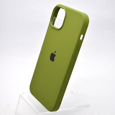 Чехол накладка Silicone Case Full Cover для iPhone 14 Темно-зеленый