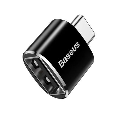 Переходник Baseus Male Adapter USB to Type-c Black (Черный) CATOTG-01