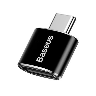 Перехідник Baseus Male Adapter USB to Type-c Black (Чорний) CATOTG-01