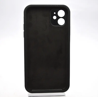 Чохол силіконовий з квадратними бортами Silicone case Full Square для iPhone 11 Black Чорний