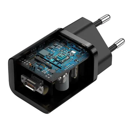 Сетевое зарядное устройство Baseus Super Si Quick PD25W+QC3.0 with cable Type-C to Type-C Black TZCCSUP-L01