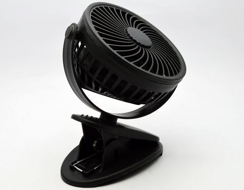 Портативний настільний вентилятор з прищепкою Clip Light Fan Model 138 2000 mAh Black (Чорний)