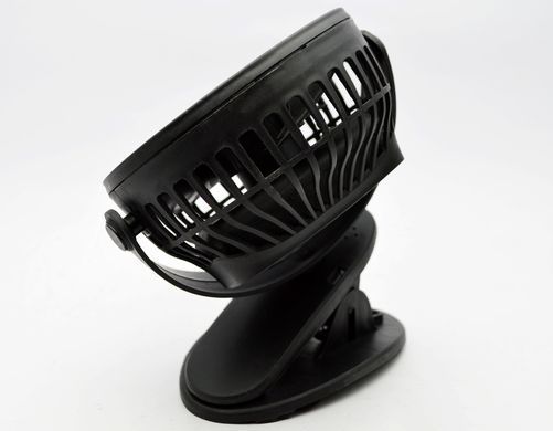 Портативний настільний вентилятор з прищепкою Clip Light Fan Model 138 2000 mAh Black (Чорний)