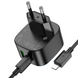 Сетевое зарядное устройство Hoco CS31A dual port (2 USB/2,1A) с кабелем lightning Black