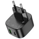 Сетевое зарядное устройство Hoco CS31A dual port (2 USB/2,1A) с кабелем lightning Black