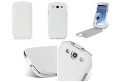 Шкіряний чохол фліп Melkco Ultra Thin for Samsung i9300 White