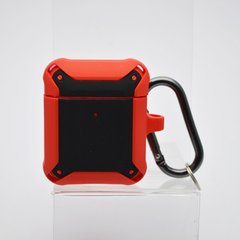 Чохол з карабіном Eggshell Armored TPU AirPods Case Black-Red