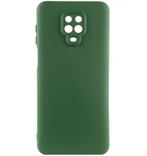 Силіконовий чохол накладка Silicon Case Full Camera Lakshmi для Xiaomi Redmi Note 9s/Redmi Note 9 Pro Dark Green/Темно-зелений