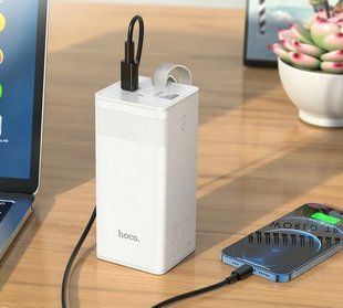 Зовнішній акумулятор PowerBank Hoco J86A Powermaster 50000mAh 22.5W White, Білий